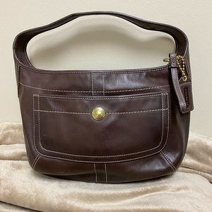 Coach Brown Leather Hobo Shoulder Purse